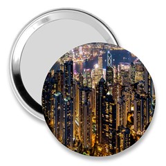 Panorama Urban Landscape Town Center 3  Handbag Mirrors by Simbadda