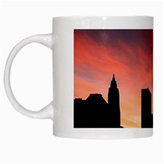 Skyline Panoramic City Architecture White Mugs by Simbadda