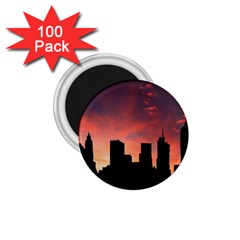 Skyline Panoramic City Architecture 1 75  Magnets (100 Pack)  by Simbadda