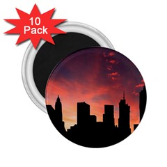 Skyline Panoramic City Architecture 2 25  Magnets (10 Pack)  by Simbadda