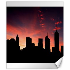 Skyline Panoramic City Architecture Canvas 20  X 24   by Simbadda