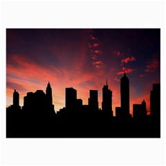 Skyline Panoramic City Architecture Large Glasses Cloth by Simbadda