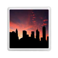 Skyline Panoramic City Architecture Memory Card Reader (square)  by Simbadda