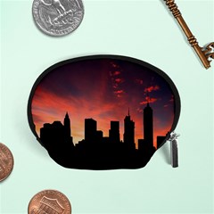 Skyline Panoramic City Architecture Accessory Pouches (small)  by Simbadda