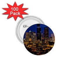 Skyline Downtown Seattle Cityscape 1 75  Buttons (100 Pack)  by Simbadda