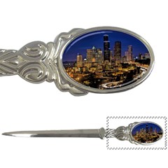 Skyline Downtown Seattle Cityscape Letter Openers by Simbadda