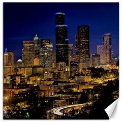 Skyline Downtown Seattle Cityscape Canvas 20  X 20   by Simbadda