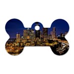 Skyline Downtown Seattle Cityscape Dog Tag Bone (Two Sides) Front