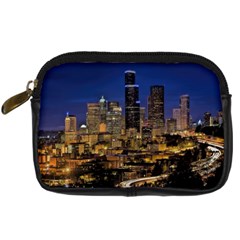 Skyline Downtown Seattle Cityscape Digital Camera Cases by Simbadda