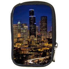 Skyline Downtown Seattle Cityscape Compact Camera Cases by Simbadda