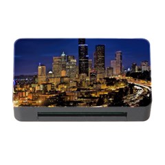 Skyline Downtown Seattle Cityscape Memory Card Reader With Cf by Simbadda