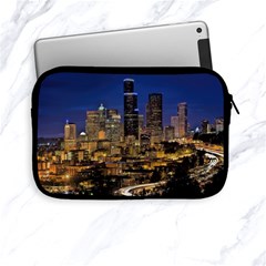 Skyline Downtown Seattle Cityscape Apple Ipad Mini Zipper Cases by Simbadda