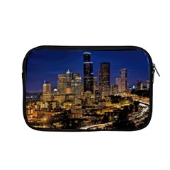 Skyline Downtown Seattle Cityscape Apple Macbook Pro 13  Zipper Case by Simbadda