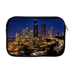 Skyline Downtown Seattle Cityscape Apple Macbook Pro 17  Zipper Case by Simbadda