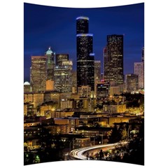 Skyline Downtown Seattle Cityscape Back Support Cushion by Simbadda