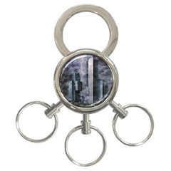 Digital Art City Cities Urban 3-ring Key Chains by Simbadda