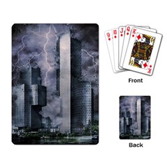 Digital Art City Cities Urban Playing Card by Simbadda