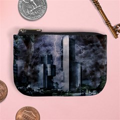 Digital Art City Cities Urban Mini Coin Purses by Simbadda