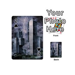 Digital Art City Cities Urban Playing Cards 54 (mini)  by Simbadda