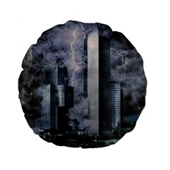 Digital Art City Cities Urban Standard 15  Premium Flano Round Cushions by Simbadda