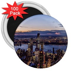 Panoramic City Water Travel 3  Magnets (100 Pack) by Simbadda