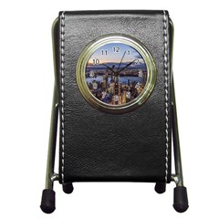 Panoramic City Water Travel Pen Holder Desk Clocks by Simbadda