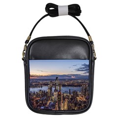 Panoramic City Water Travel Girls Sling Bags by Simbadda