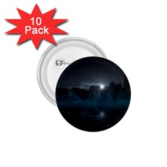 Skyline Night Star Sky Moon Sickle 1 75  Buttons (10 Pack) by Simbadda