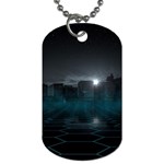 Skyline Night Star Sky Moon Sickle Dog Tag (Two Sides) Front