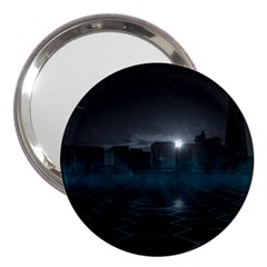 Skyline Night Star Sky Moon Sickle 3  Handbag Mirrors by Simbadda