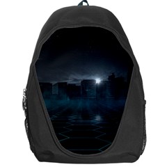 Skyline Night Star Sky Moon Sickle Backpack Bag by Simbadda