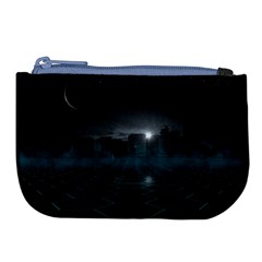 Skyline Night Star Sky Moon Sickle Large Coin Purse by Simbadda