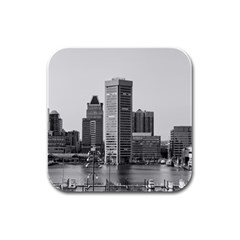 Architecture City Skyscraper Rubber Square Coaster (4 Pack)  by Simbadda