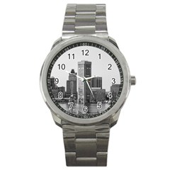 Architecture City Skyscraper Sport Metal Watch by Simbadda