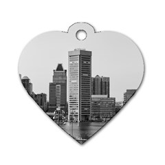 Architecture City Skyscraper Dog Tag Heart (two Sides) by Simbadda