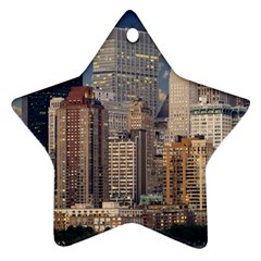 New York Skyline Manhattan Hudson Ornament (star) by Simbadda