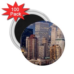 New York Skyline Manhattan Hudson 2 25  Magnets (100 Pack)  by Simbadda