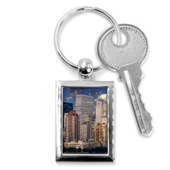 New York Skyline Manhattan Hudson Key Chains (rectangle)  by Simbadda