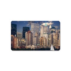 New York Skyline Manhattan Hudson Magnet (name Card) by Simbadda