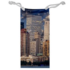 New York Skyline Manhattan Hudson Jewelry Bag by Simbadda