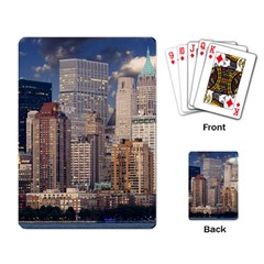 New York Skyline Manhattan Hudson Playing Card by Simbadda