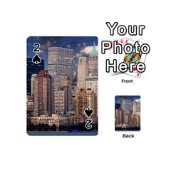 New York Skyline Manhattan Hudson Playing Cards 54 (mini)  by Simbadda