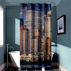 New York Skyline Manhattan Hudson Shower Curtain 36  X 72  (stall)  by Simbadda