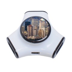 New York Skyline Manhattan Hudson 3-port Usb Hub by Simbadda