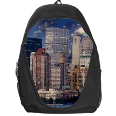 New York Skyline Manhattan Hudson Backpack Bag by Simbadda