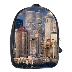 New York Skyline Manhattan Hudson School Bag (xl) by Simbadda