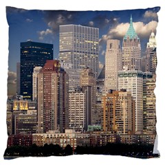 New York Skyline Manhattan Hudson Standard Flano Cushion Case (one Side)