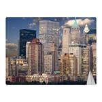 New York Skyline Manhattan Hudson Double Sided Flano Blanket (Mini)  35 x27  Blanket Front