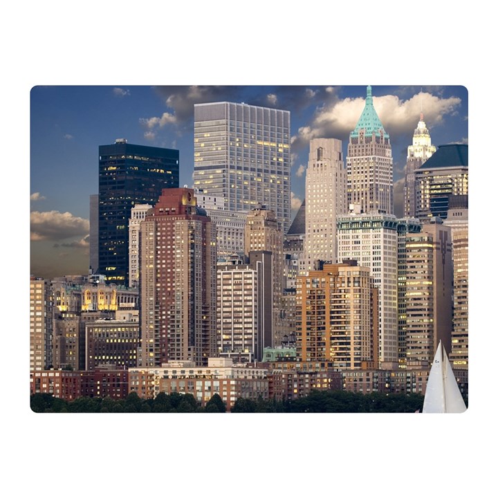 New York Skyline Manhattan Hudson Double Sided Flano Blanket (Mini) 