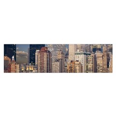 New York Skyline Manhattan Hudson Satin Scarf (oblong) by Simbadda